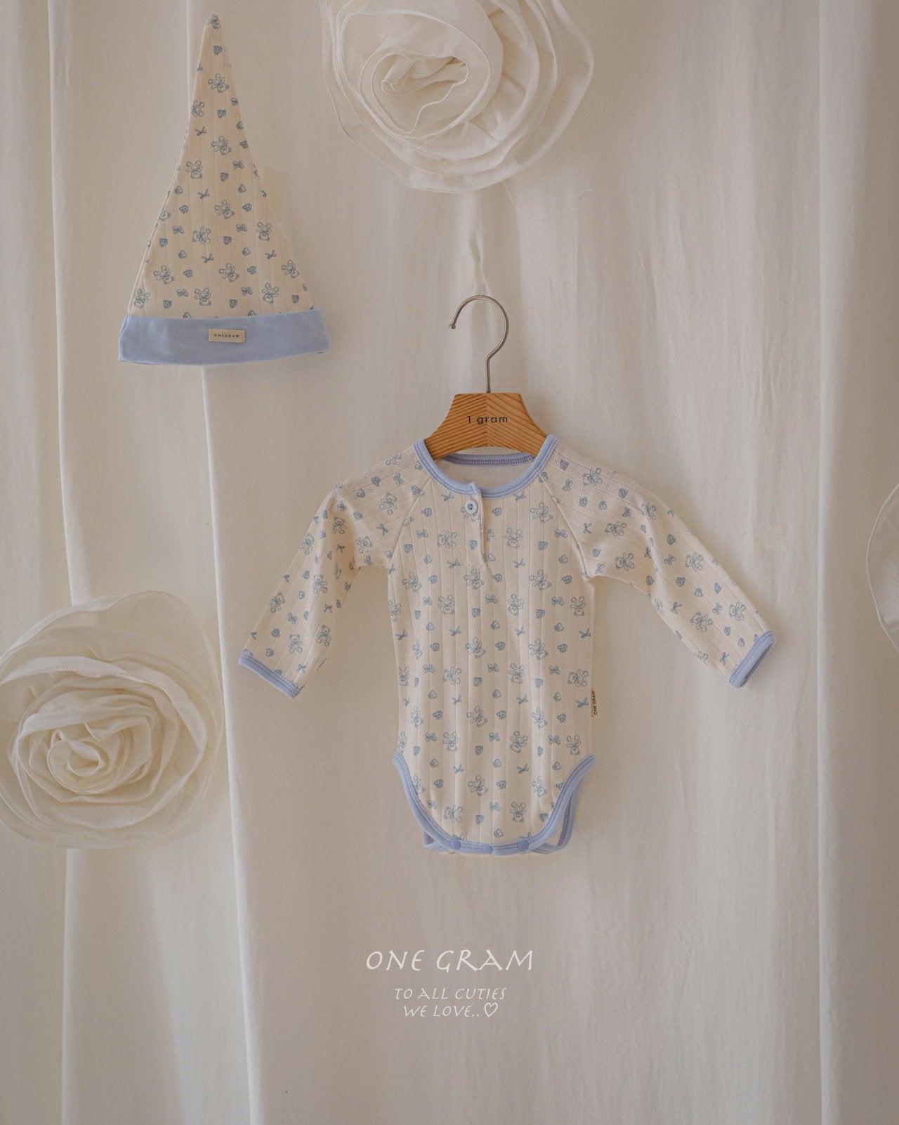 ［1GRAM］Bear rompers