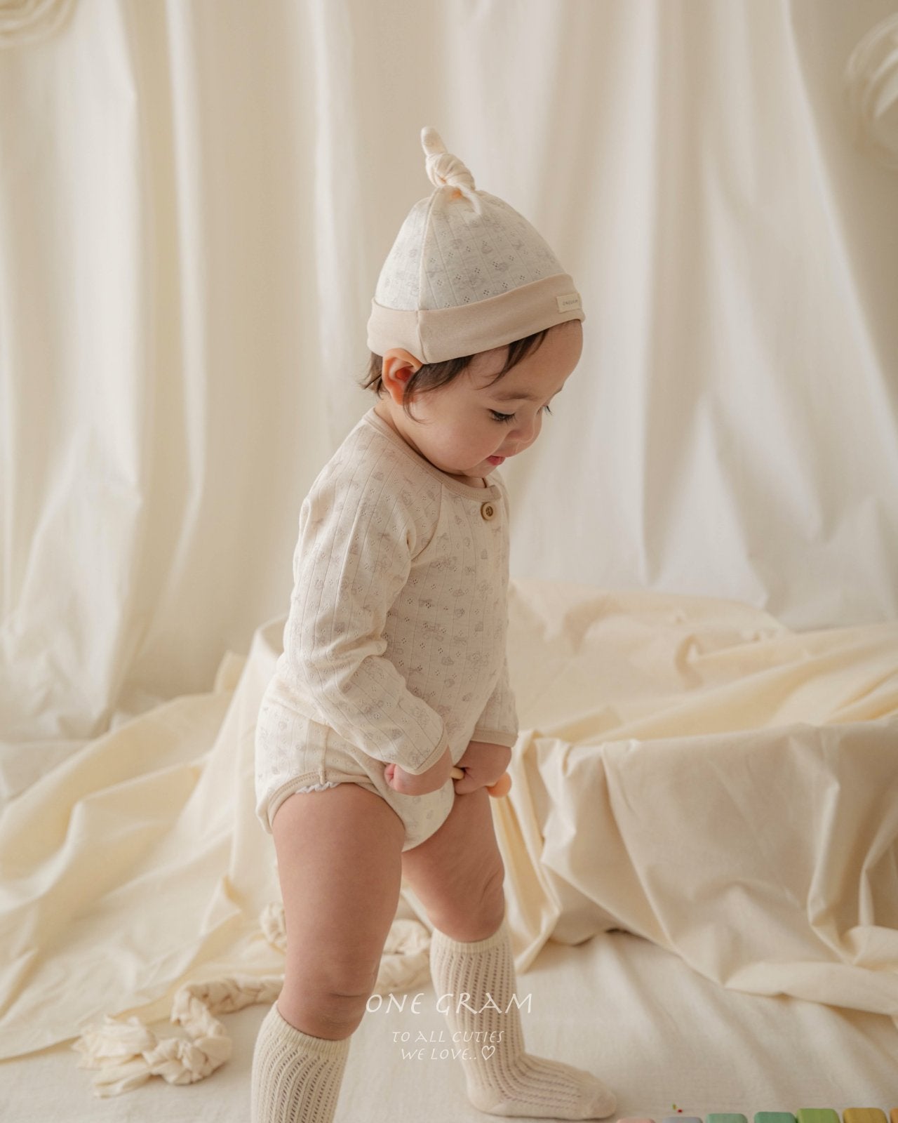 ［1GRAM］Bear knot beanie