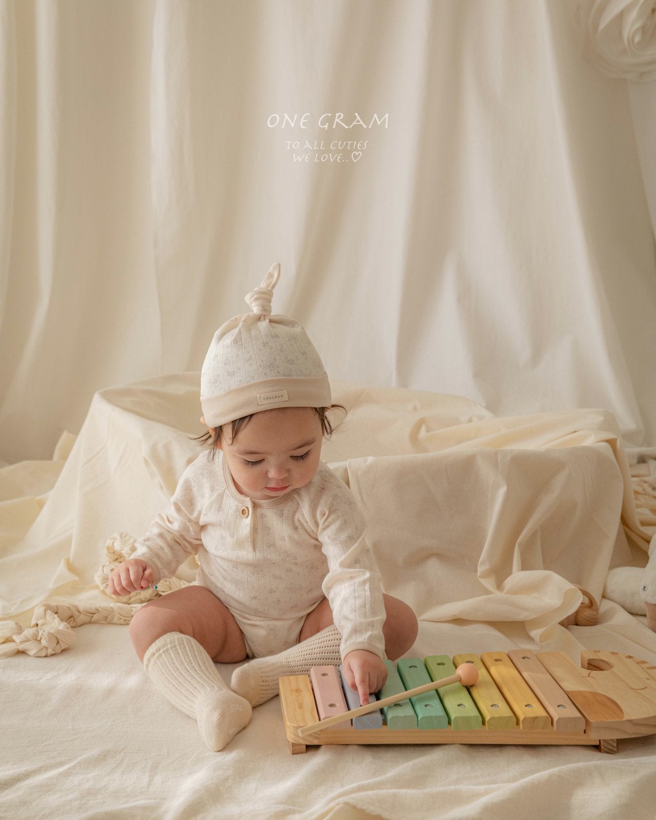 ［1GRAM］Bear knot beanie