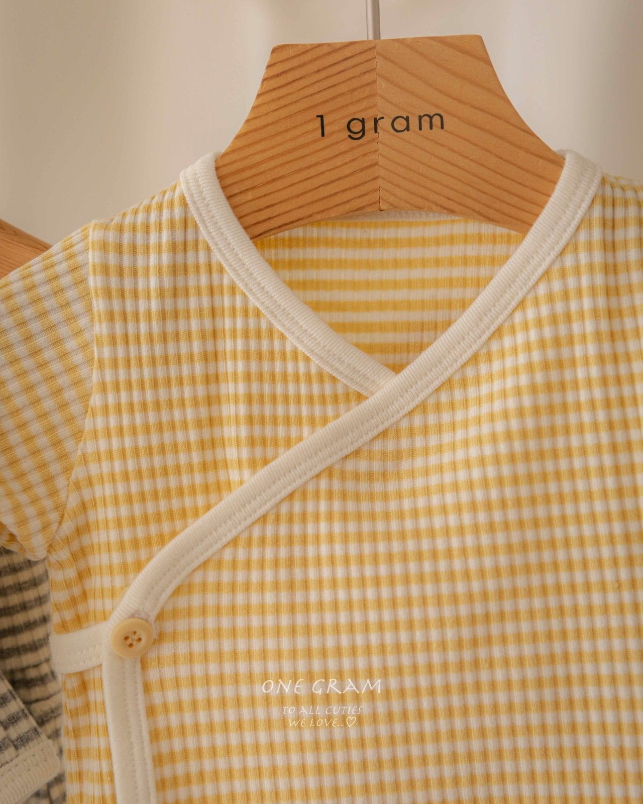 ［1GRAM］Pure stripe newboen set (tops & leggings)