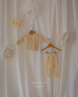 ［1GRAM］Pure stripe newboen set (tops & leggings)