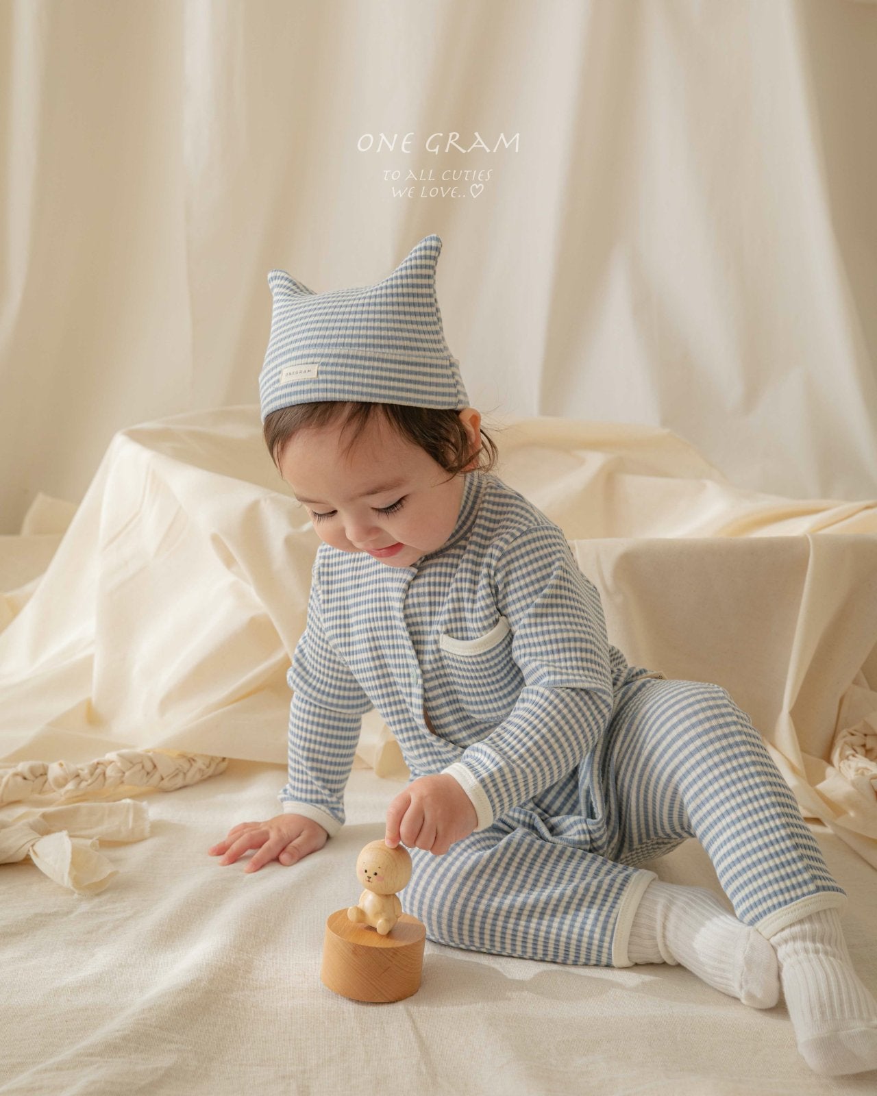 ［1GRAM］Pure stripe bonnet