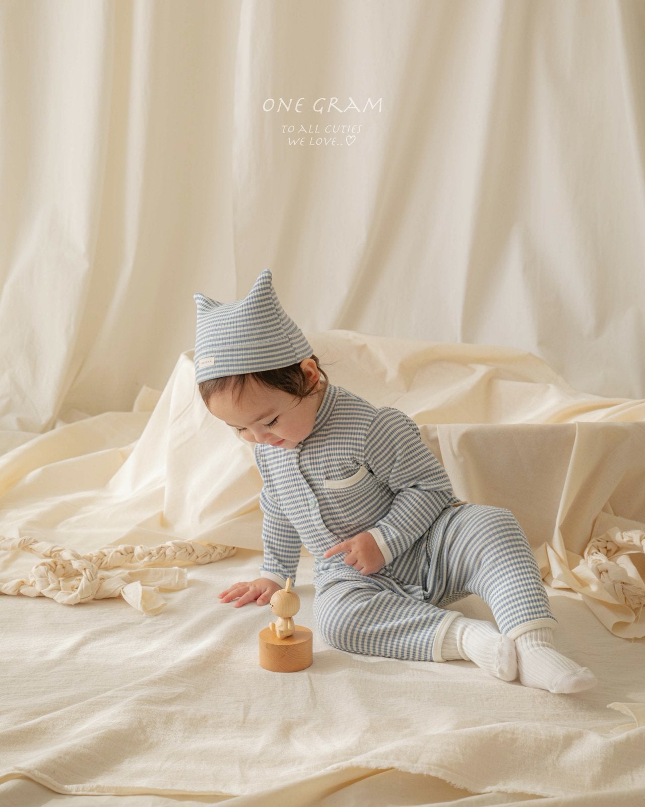 ［1GRAM］Pure stripe bonnet