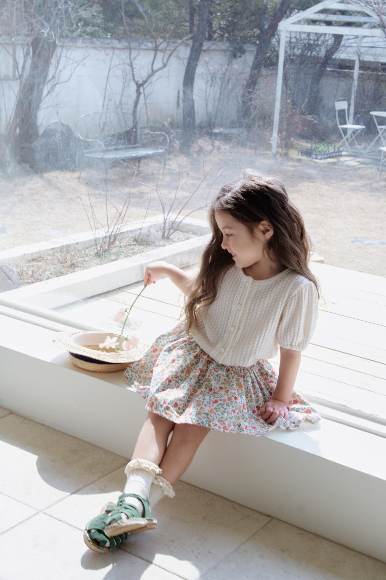 ［momo ann］Ludia flower skirt
