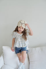 ［momo ann］Maybe ribbon puff blouse