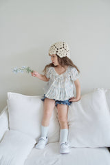 ［momo ann］Maybe ribbon puff blouse