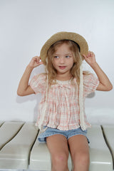 ［momo ann］Maybe ribbon puff blouse