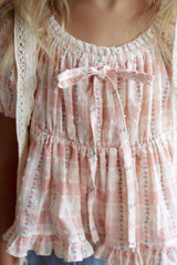 ［momo ann］Maybe ribbon puff blouse