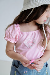 ［momo ann］Heart puff tee