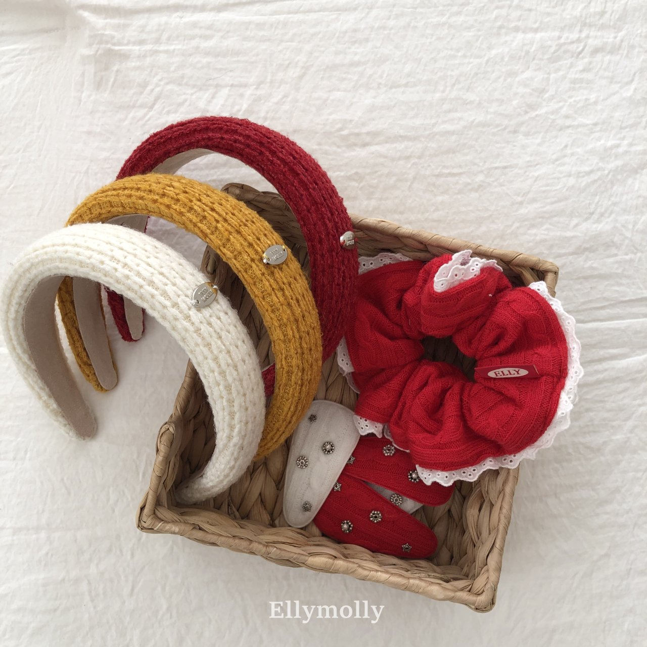 ［ELLY MOLLY］Cable scrunchie