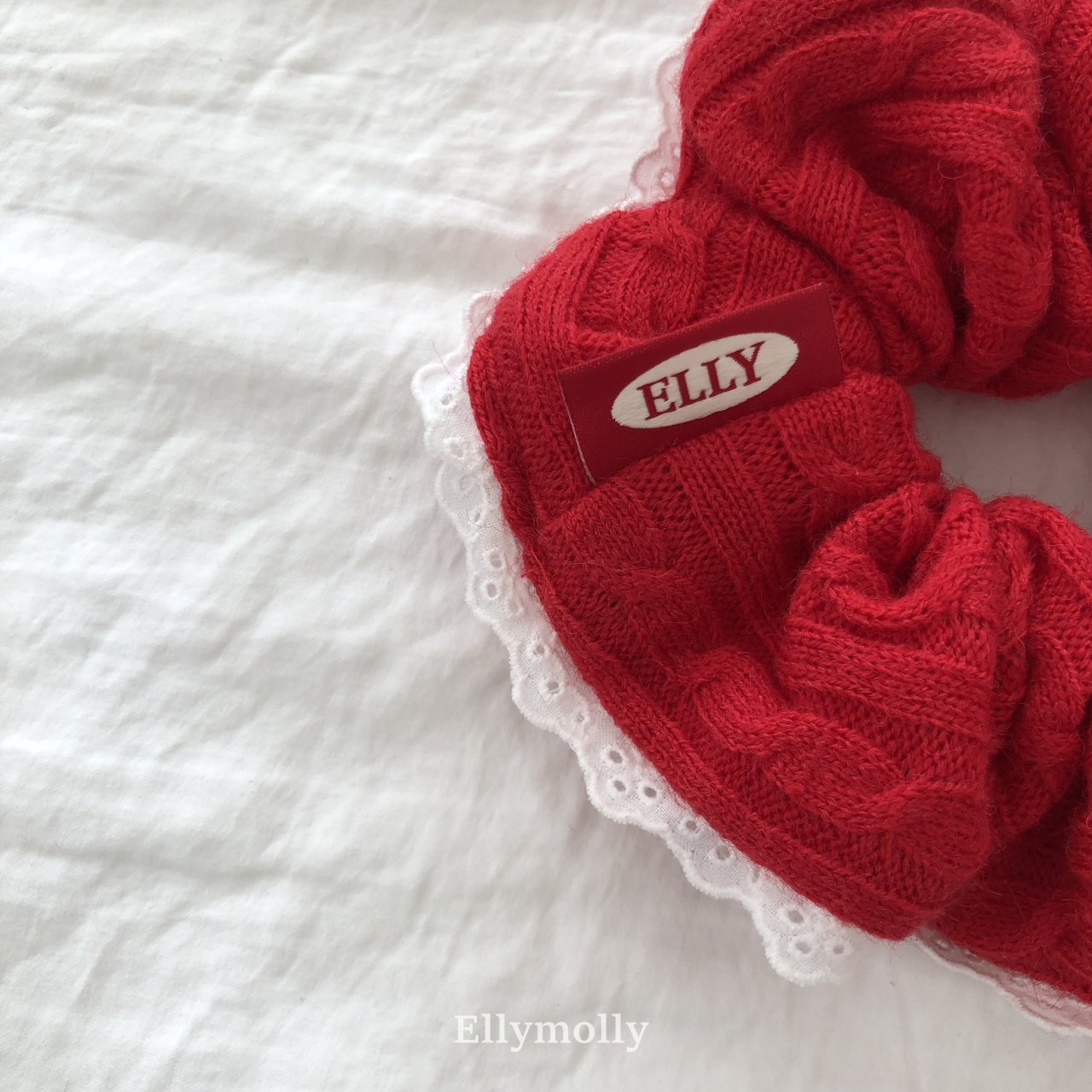 ［ELLY MOLLY］Cable scrunchie