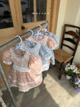 ［marron］Sophia flower rompers