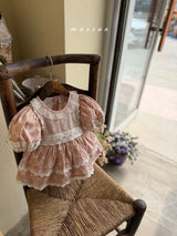 ［marron］Sophia flower rompers