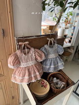 ［marron］Sophia flower rompers