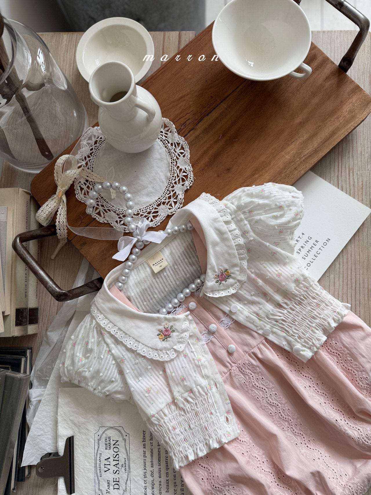 ［marron］Garden bloom camisole rompers