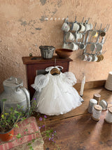 ［marron］Ribbon shasha rompers