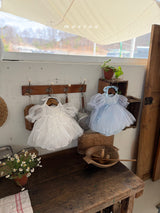 ［marron］Ribbon shasha rompers