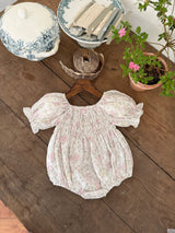 ［marron］Flone smock rompers