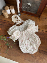 ［marron］Flone smock rompers