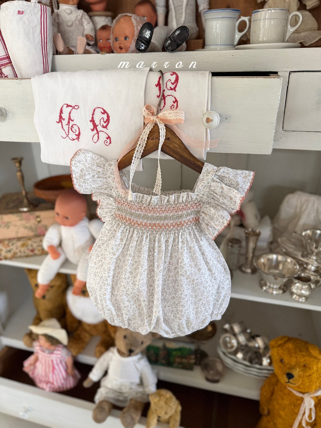 ［marron］Sunset smock rompers