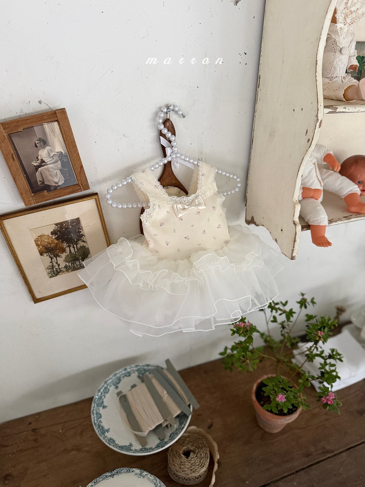 ［marron］Rosalie rompers