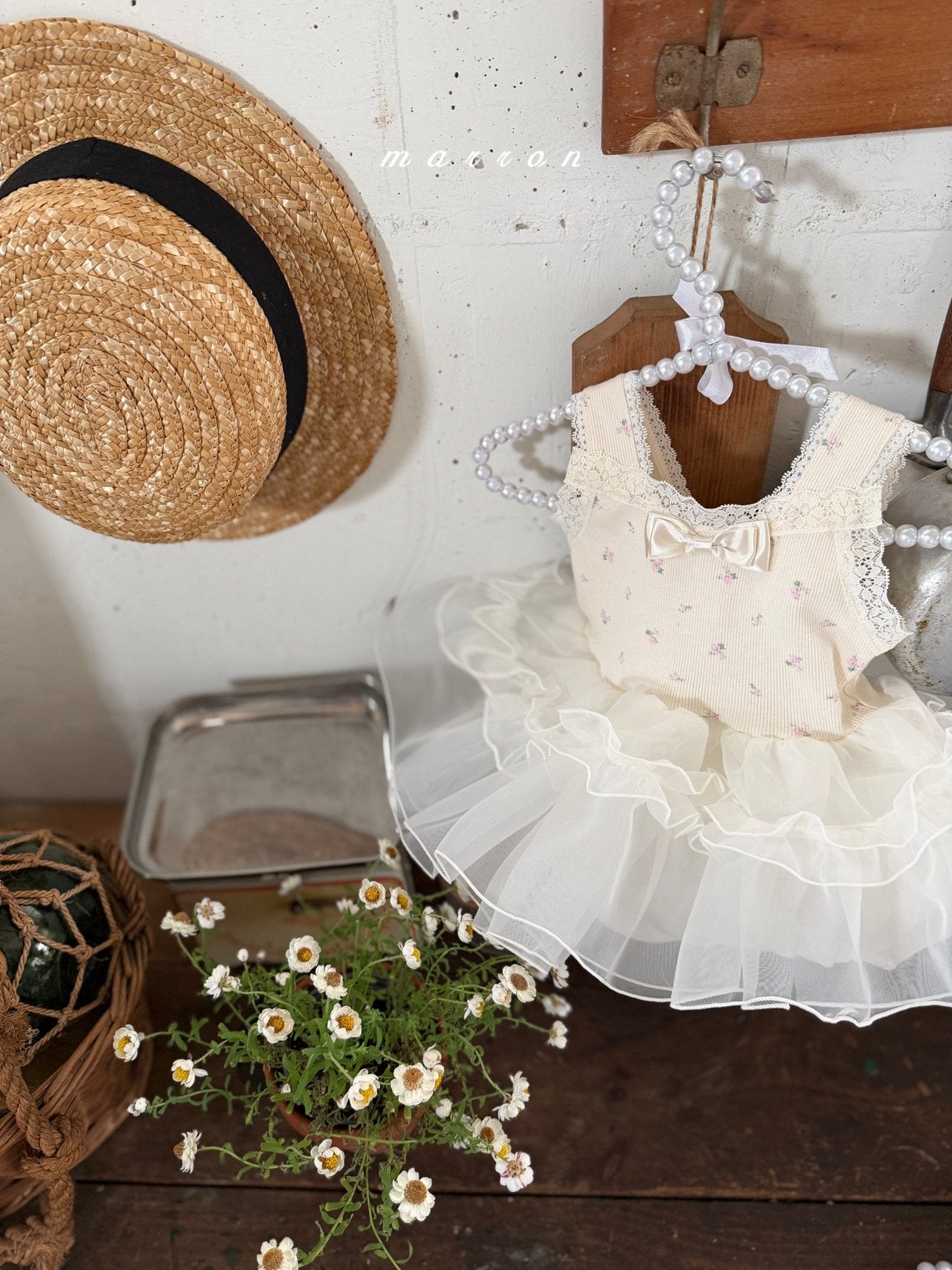 ［marron］Rosalie rompers