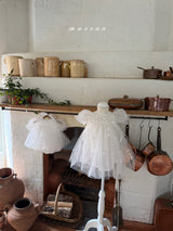 ［marron］Ribbon shasha dress