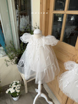 ［marron］Ribbon shasha dress