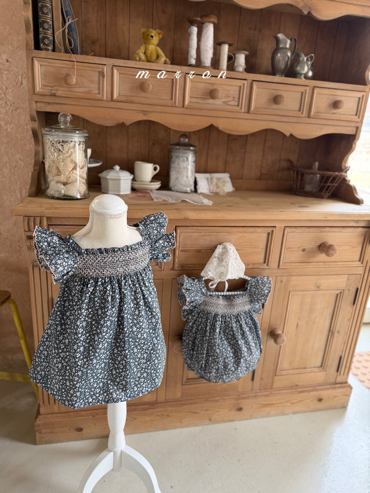 ［marron］Sunset smock one-piece