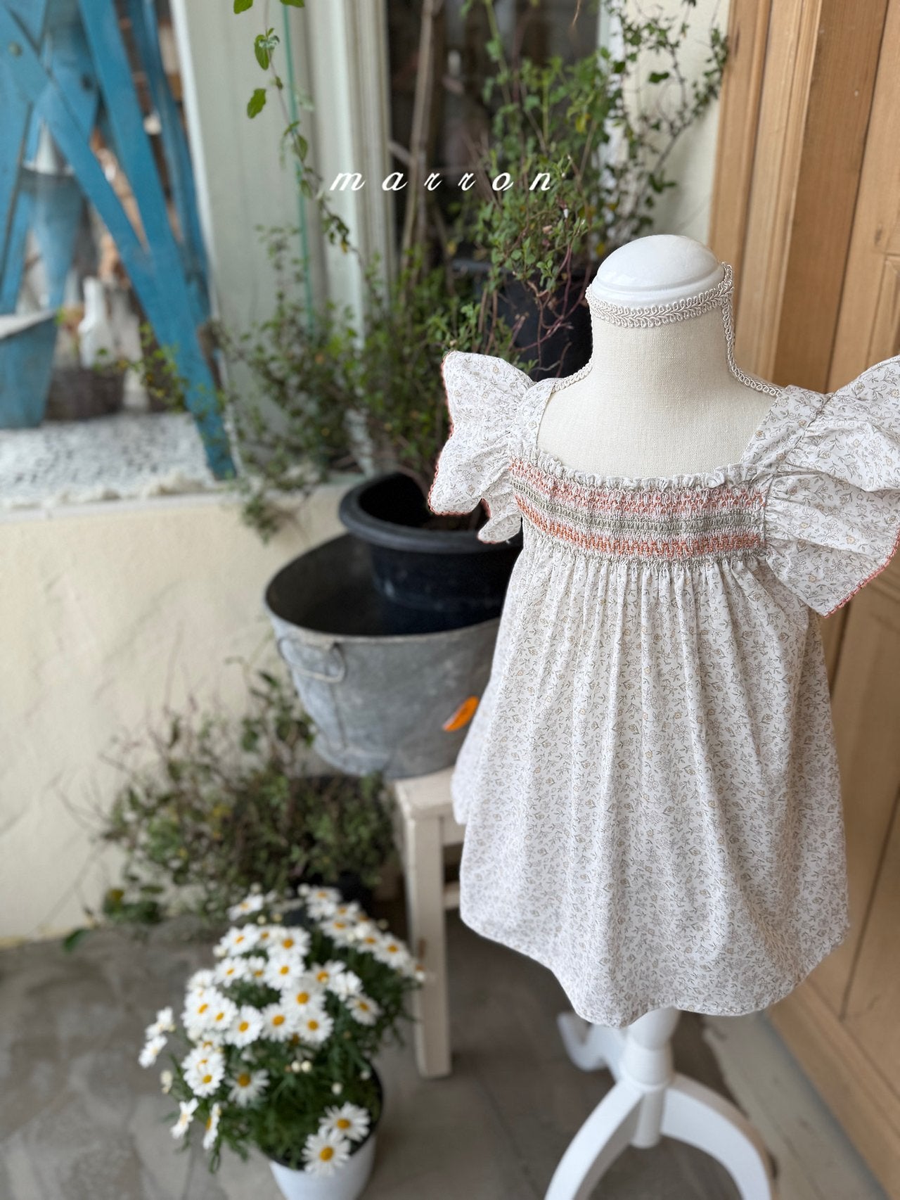 ［marron］Sunset smock one-piece