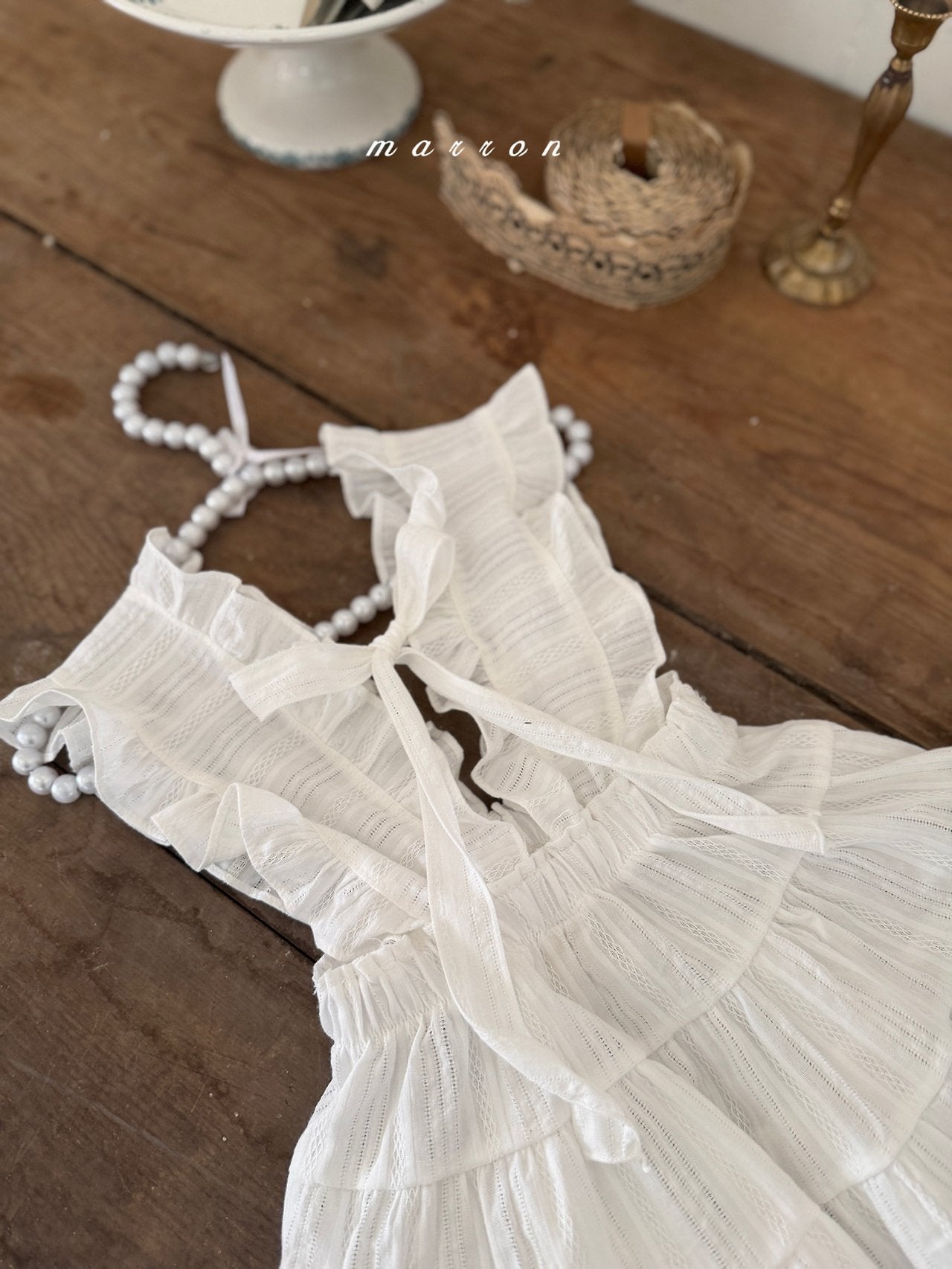 ［marron］Bell frill one-piece