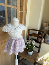 ［marron］lilac lace skirt