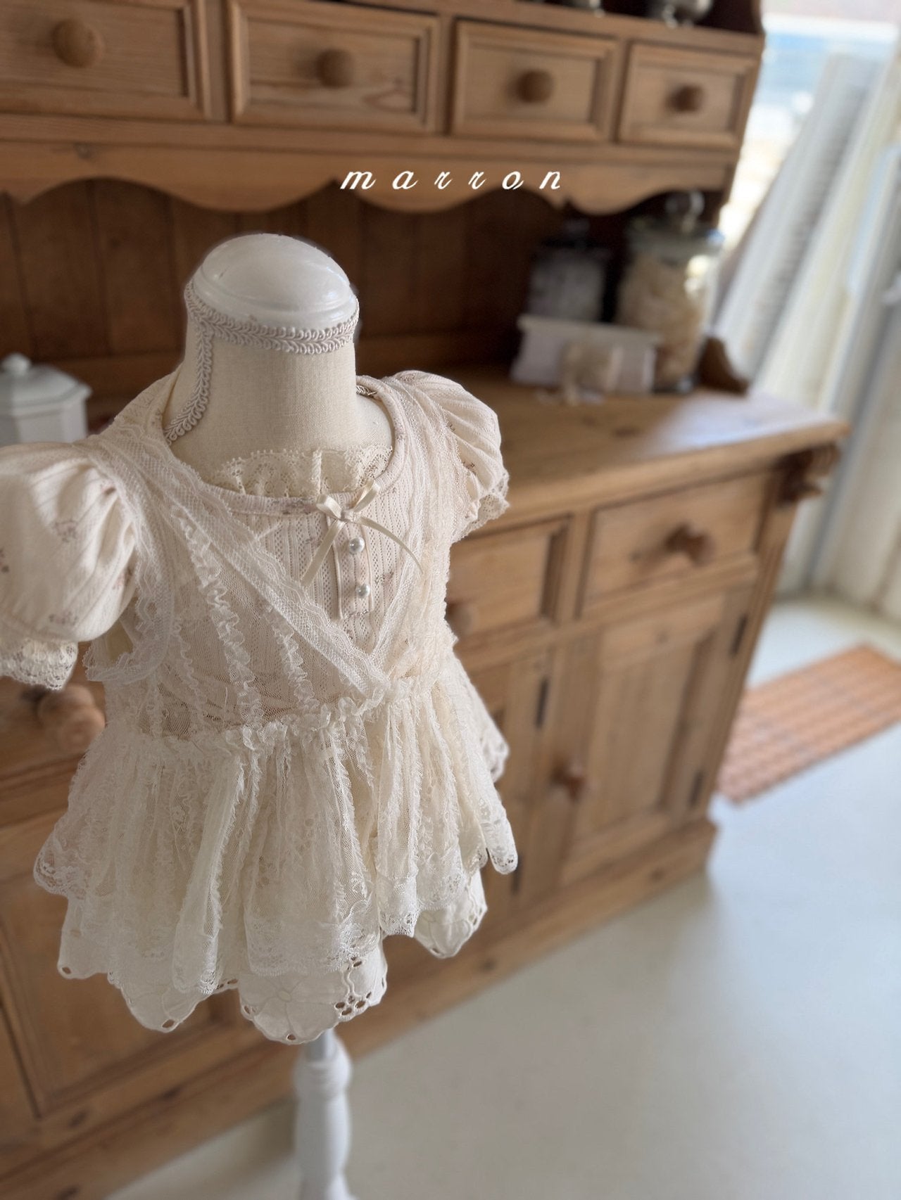 ［marron］lilac lace skirt