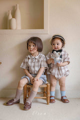 ［OREN］Oliver check rompers