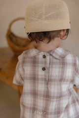 ［OREN］Oliver check rompers