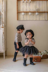 ［OREN］Clare stripe tulle suit