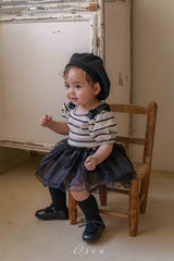 ［OREN］Clare stripe tulle suit