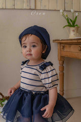 ［OREN］Clare stripe tulle suit