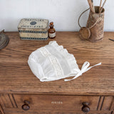 ［mkids］Rosette lace bonnet