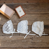 ［mkids］Rosette lace bonnet