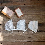 ［mkids］Rosette lace bonnet