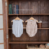 ［mkids］Stripe soft rompers
