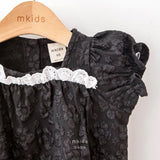 ［mkids］Embossing frill rompers
