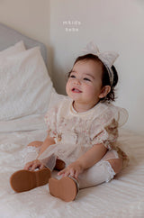［mkids］Amore lace collar rompers
