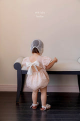 ［mkids］Rose ribbon rompers