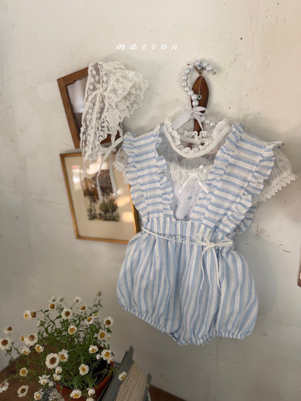 ［marron］Bell frill rompers