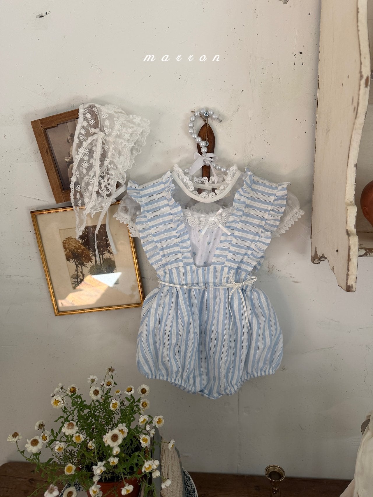 ［marron］Bell frill rompers