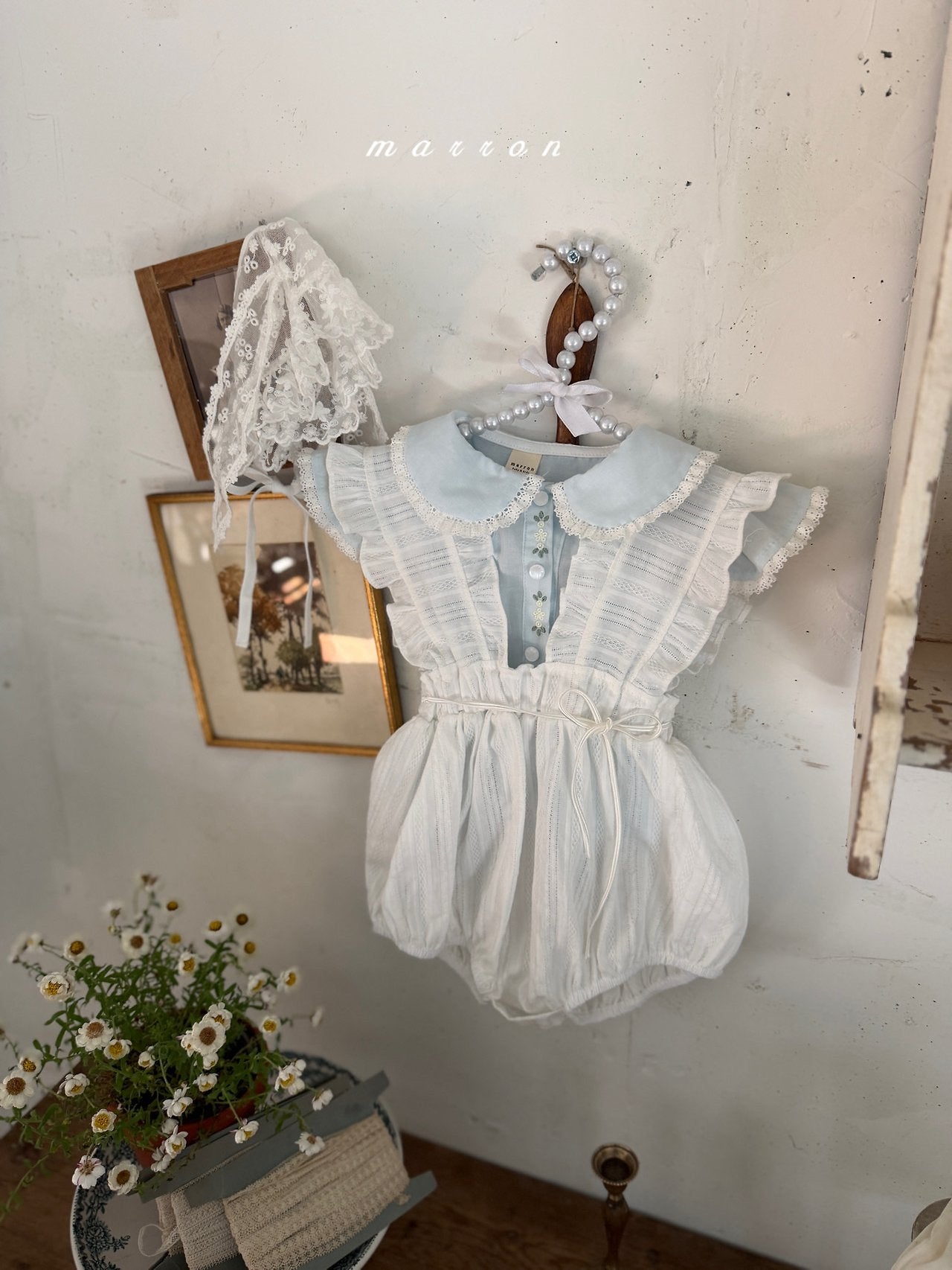 ［marron］Bell frill rompers