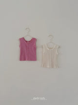 ［aladin］Lace button sleeveless tops