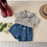 ［milk balm］Sailor tie stripe tops